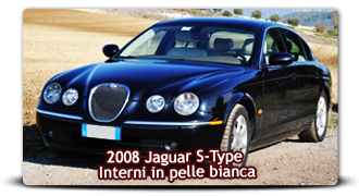 2008 Jaguar S-Type Interni in pelle bianca